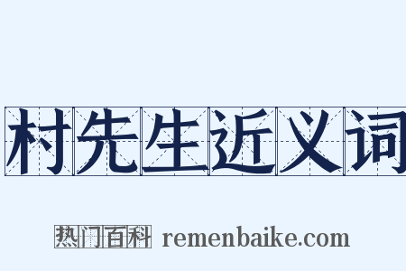 村先生近义词是什么意思的图片